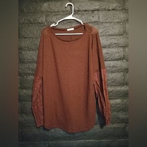 Women's Long sleeve off shoulder sweater | Size XXL